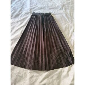 Unbranded Black Pleated Maxi Skirt High Waisted Accordion Long Skirt K15